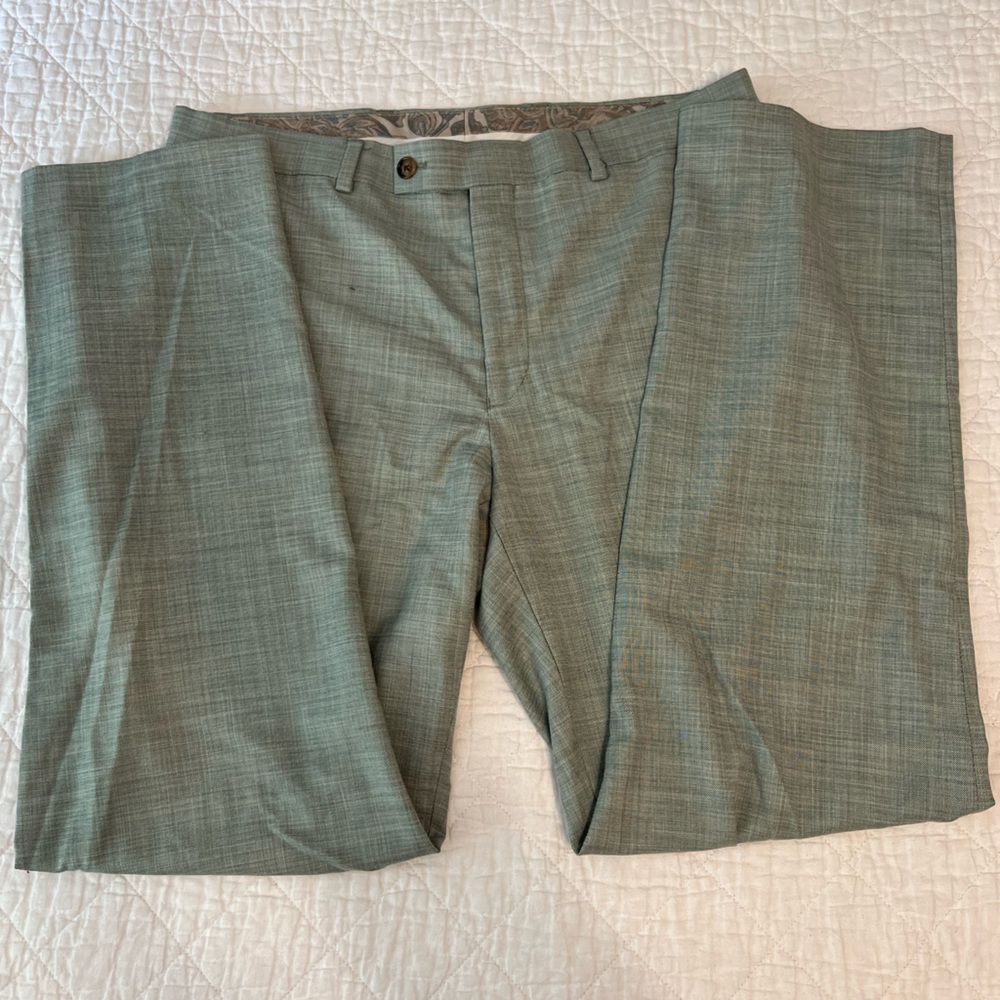 Lauren Ralph Lauren Straight Dress Pants Men's 33Wx30L Green Flat Front